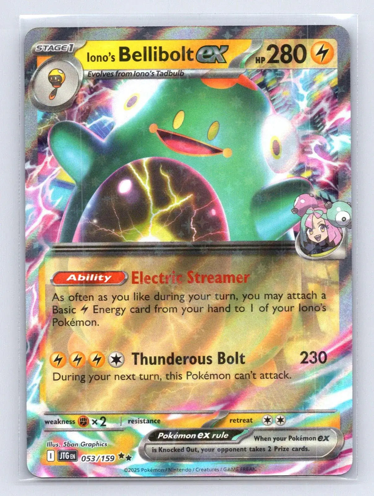 Iono's Bellibolt ex 053/159 Journey Together Pokemon NM - Mastercoins