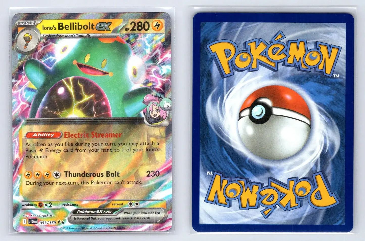 Iono's Bellibolt ex 053/159 Journey Together Pokemon NM - Mastercoins