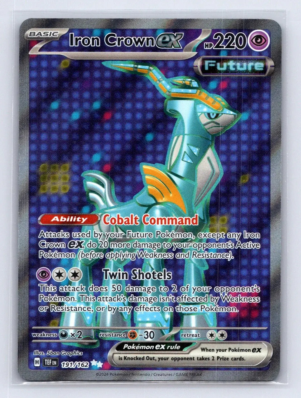 Iron Crown ex 191/162 Temporal Forces Pokemon NM - Mastercoins