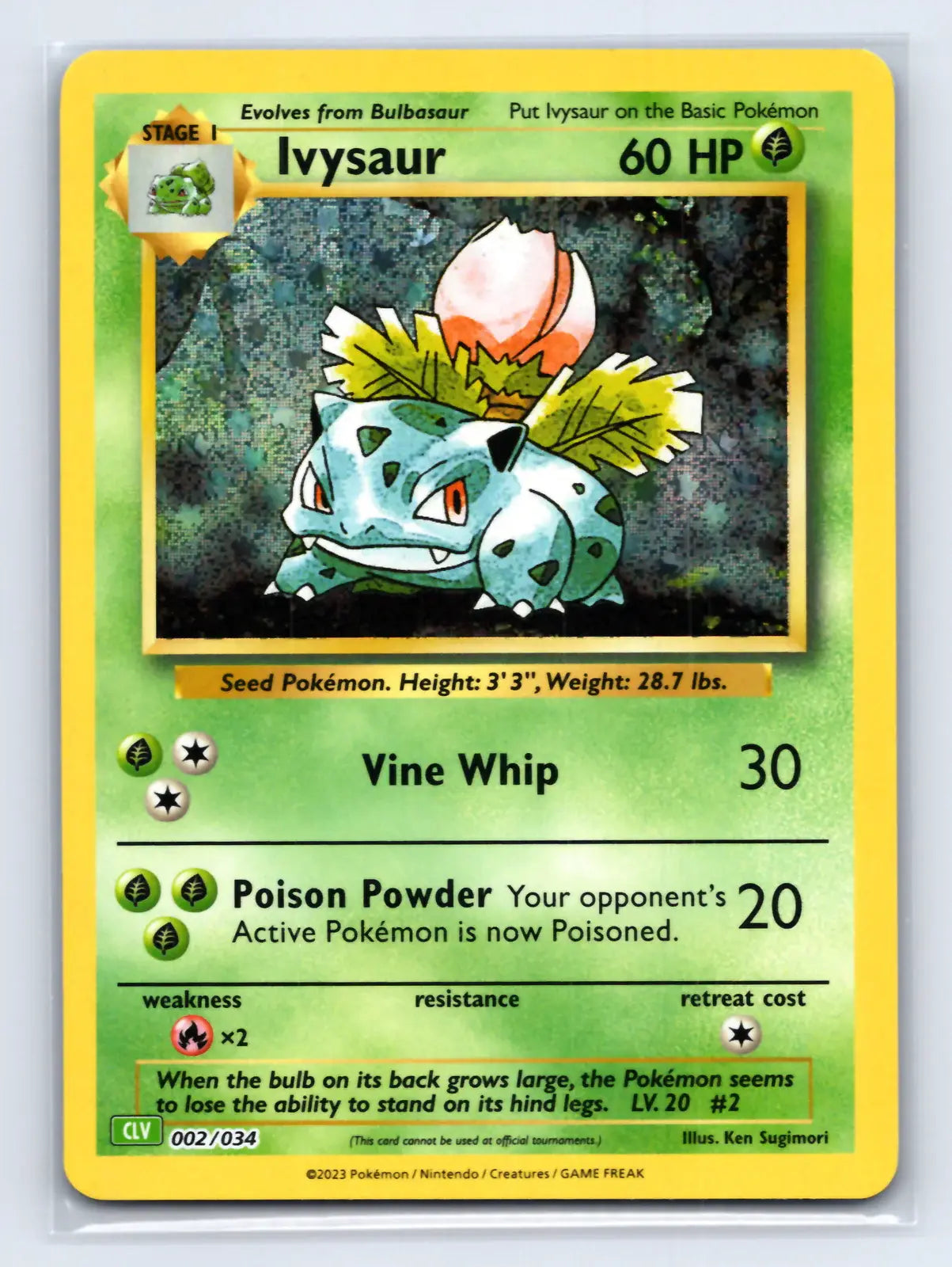 Ivysaur 002/034 TCG Classic Venusaur Pokemon Near Mint - Mastercoins