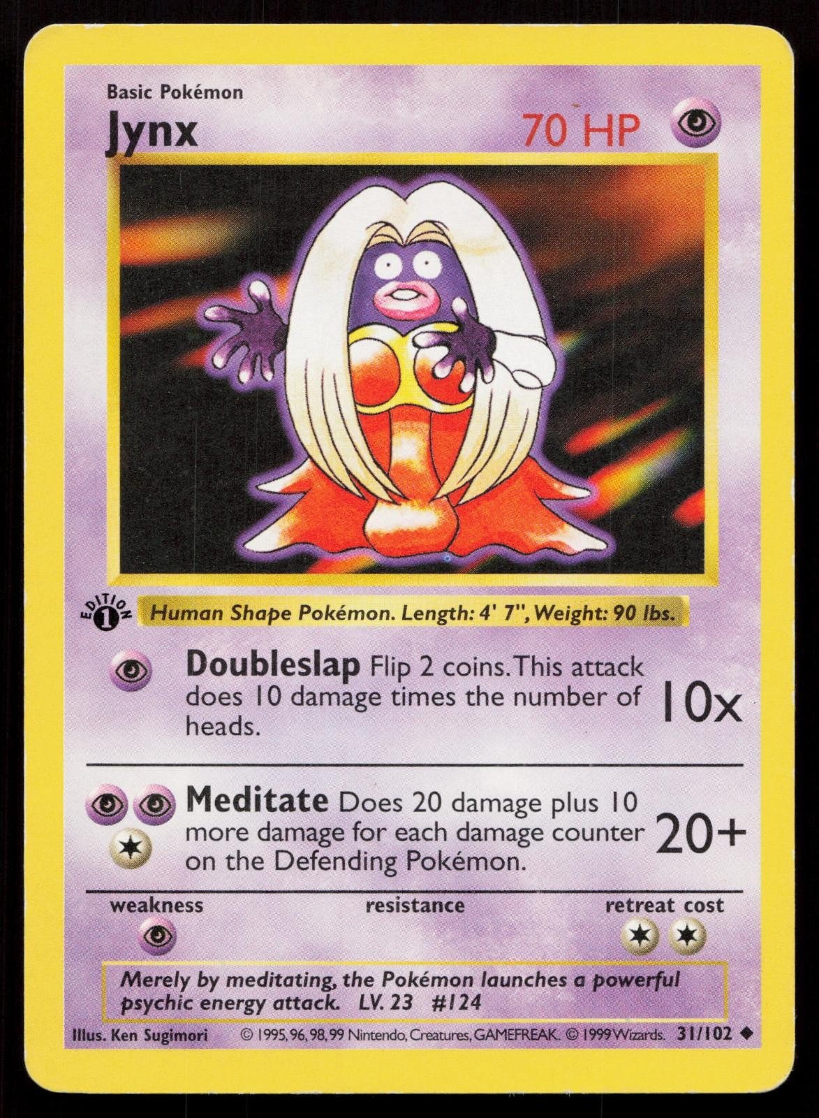 Jynx 31/102 Base Set 1st ED Shadowless NM - Mastercoins