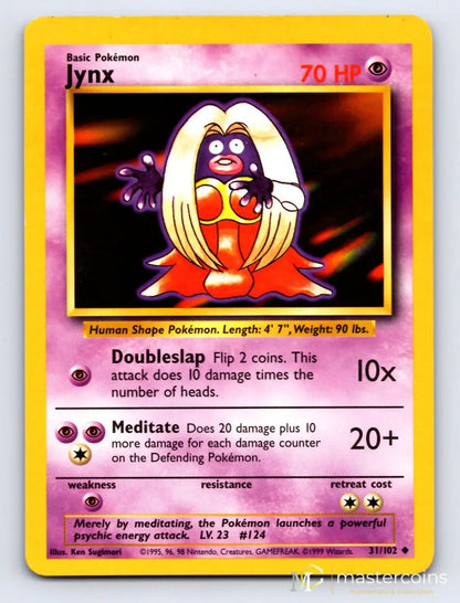 Jynx 31/102 Base Set Pokemon MP - Mastercoins