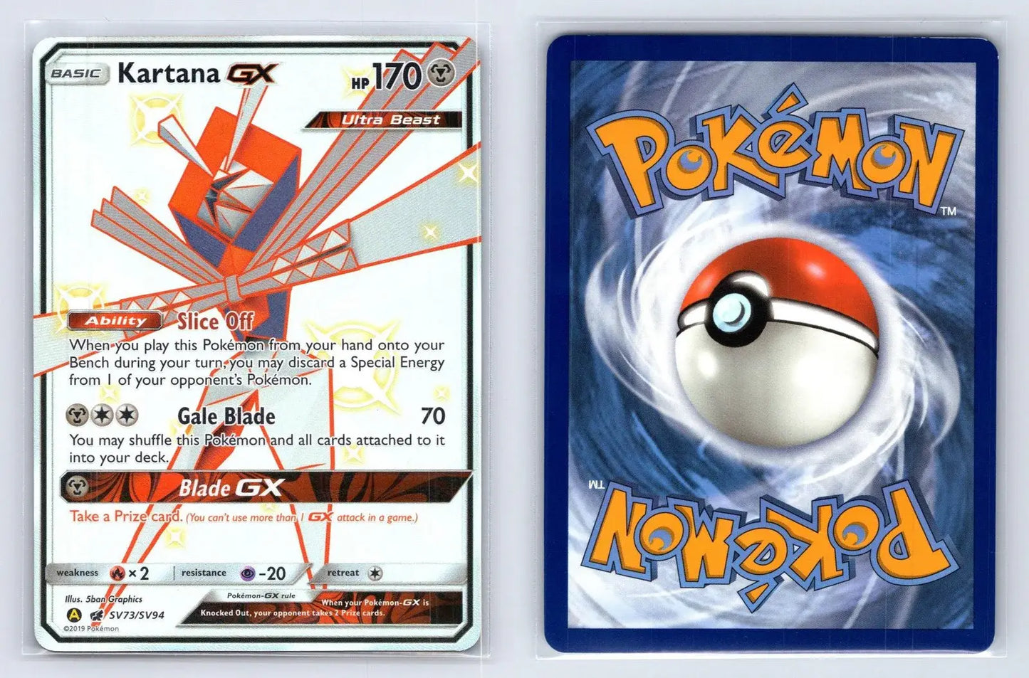 Kartana GX SV73/SV94 Hidden Fates Shiny Vault Pokemon NM - Mastercoins