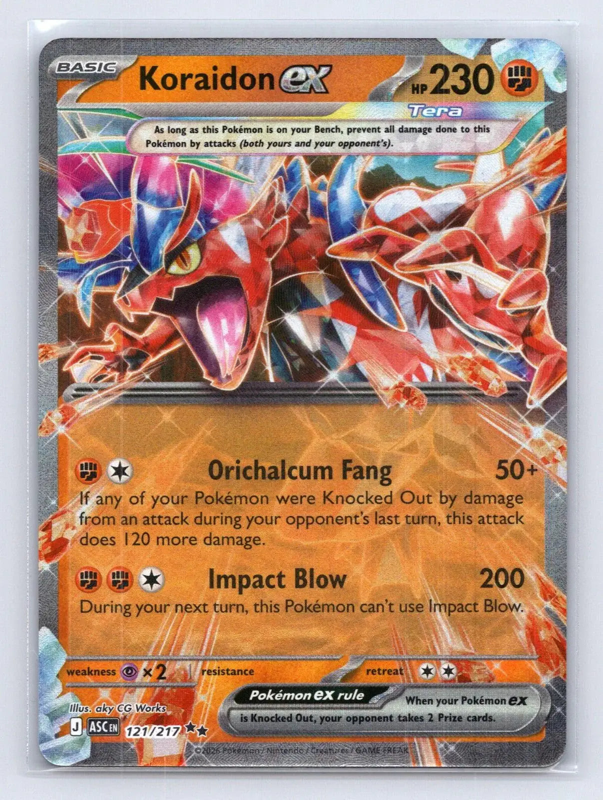 Koraidon ex 121/217 ME: Ascended Heroes Pokemon NM - Mastercoins