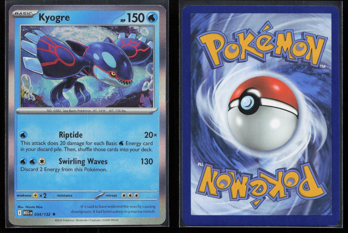 Kyogre 034/132 Mega Evolution Rare NM - Mastercoins