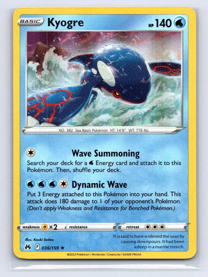 Kyogre 036/159 Crown Zenith Pokemon NM - Mastercoins