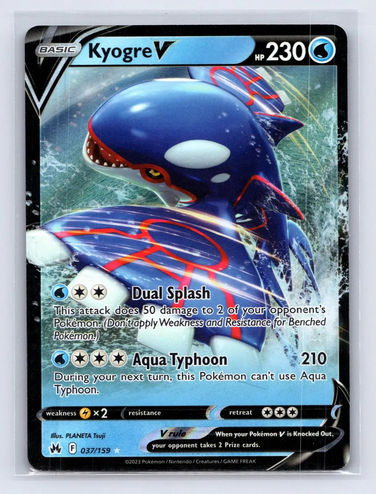 Kyogre V 037/159 Crown Zenith Pokemon NM - Mastercoins