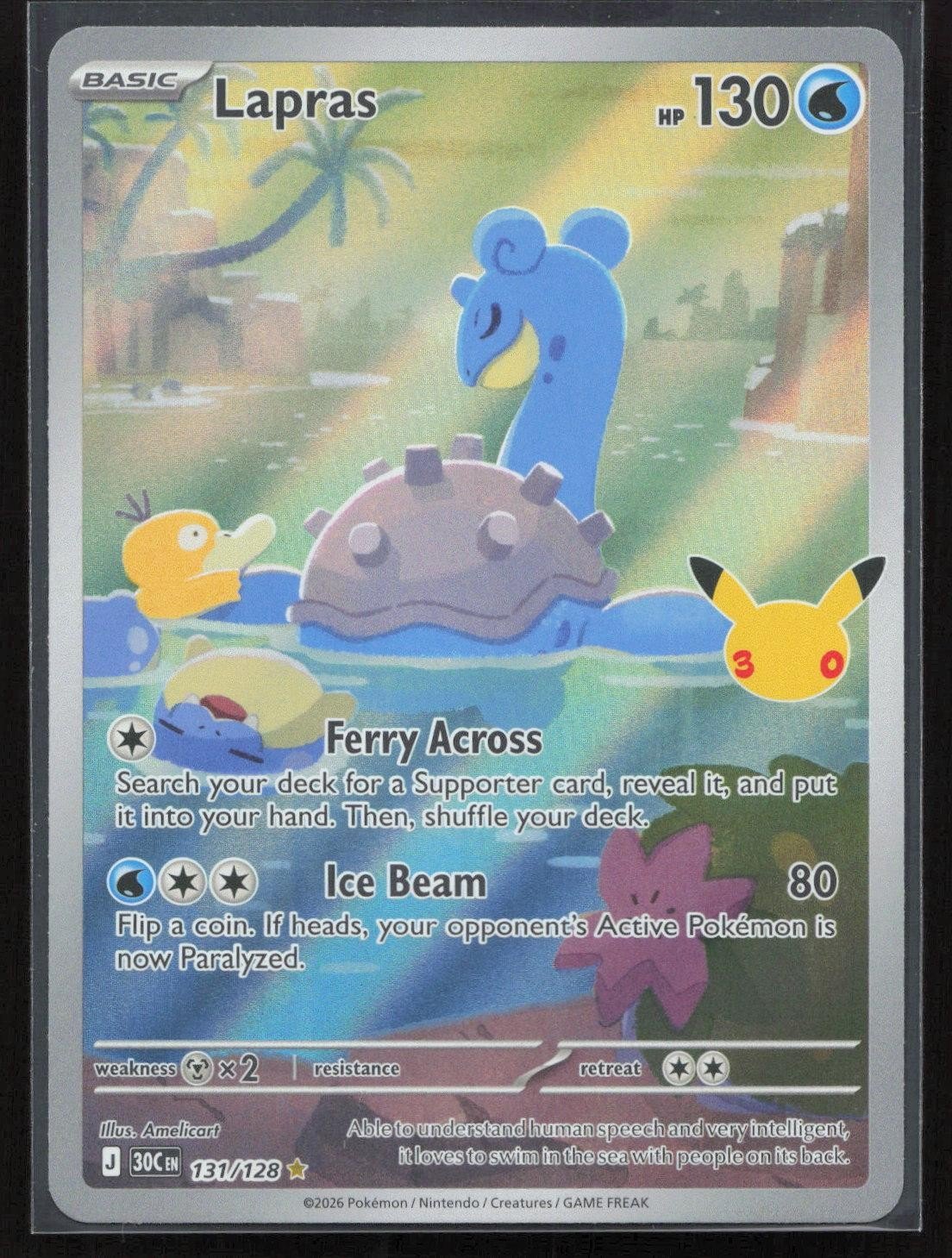 Lapras 131/128 ME: 30th Celebration Illustration Rare NM - Mastercoins