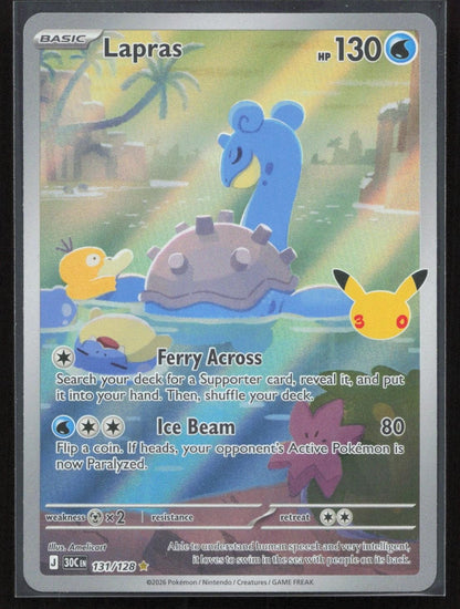 Lapras 131/128 ME: 30th Celebration Illustration Rare NM - Mastercoins
