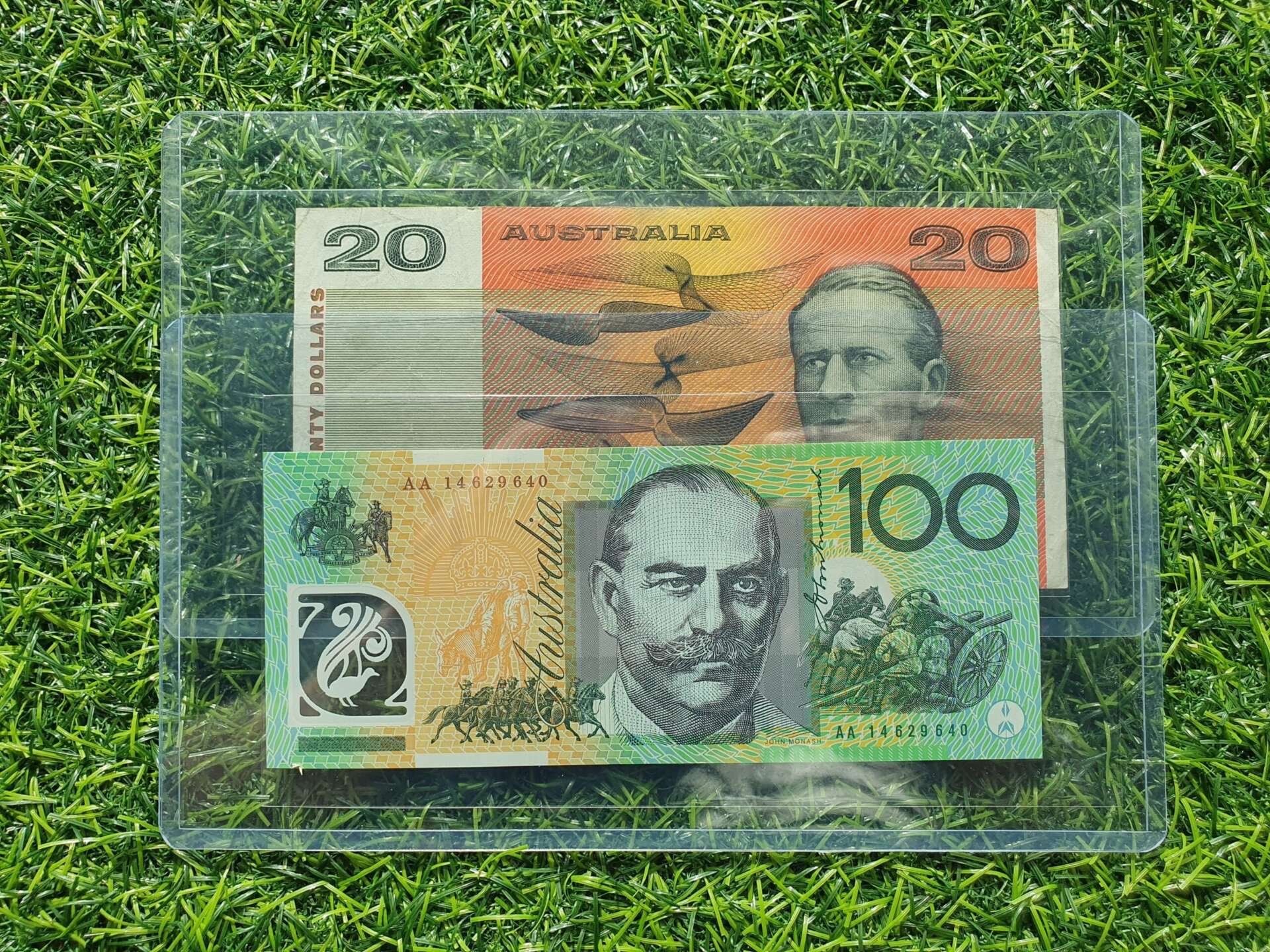 Large Currency Banknotes Top loader 20 PCS - 205mm x 110mm - Mastercoins