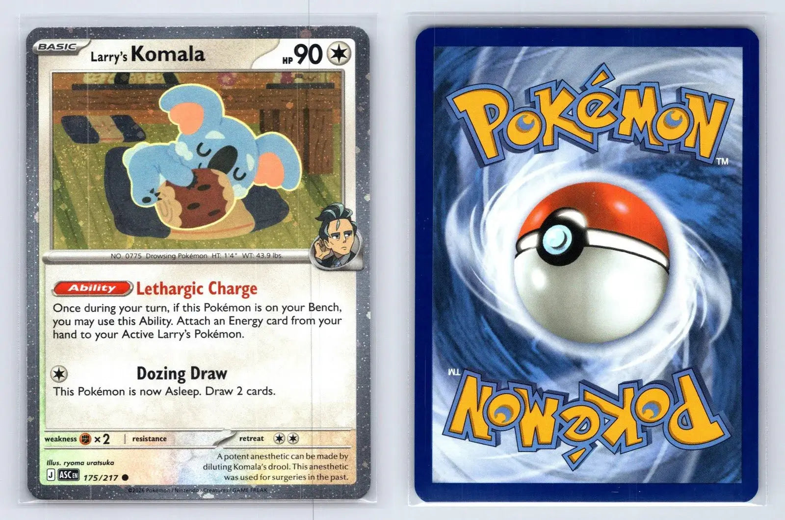 Larry's Komala 175/217 Cosmos Holo Promo ME: Ascended Heroes Pokemon NM - Mastercoins