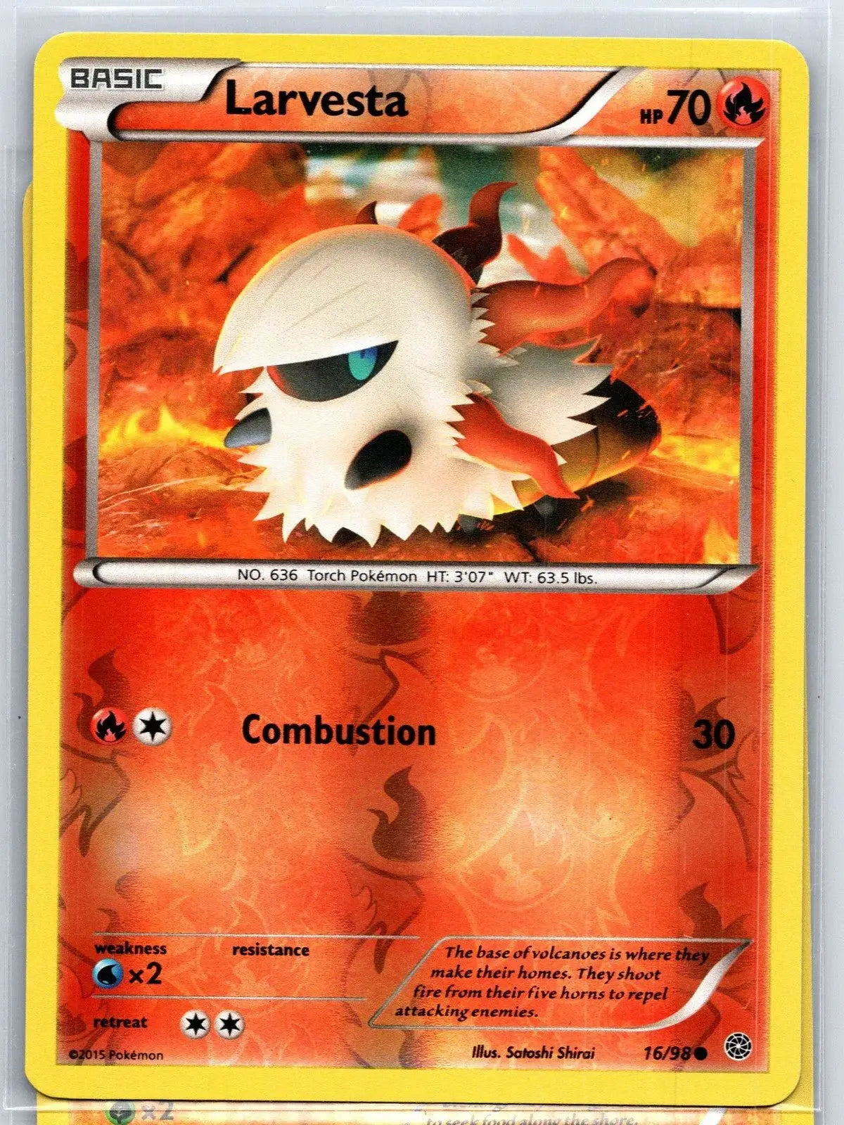 Larvesta 16/98 Reverse Holo Ancient Origins Pokemon NM - Mastercoins