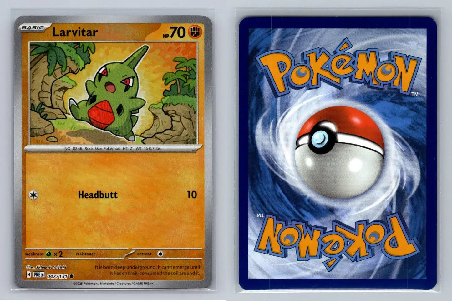 Larvitar 047/131 Prismatic Evolutions Pokeball Reverse Holo - Mastercoins