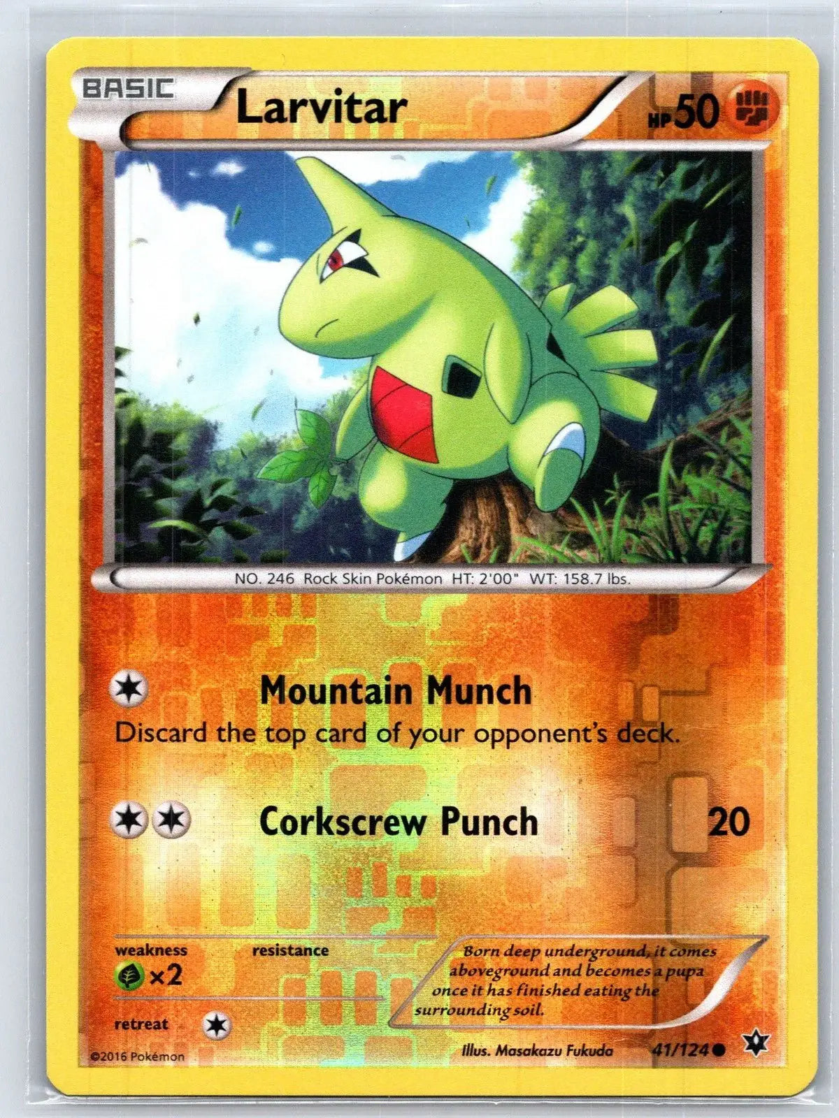 Larvitar 41/124 Fates Collide Pokemon NM - Mastercoins
