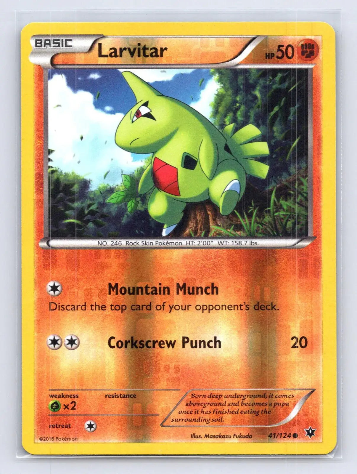 Larvitar 41/124 Rev Holo Fates Collide Pokemon NM - Mastercoins