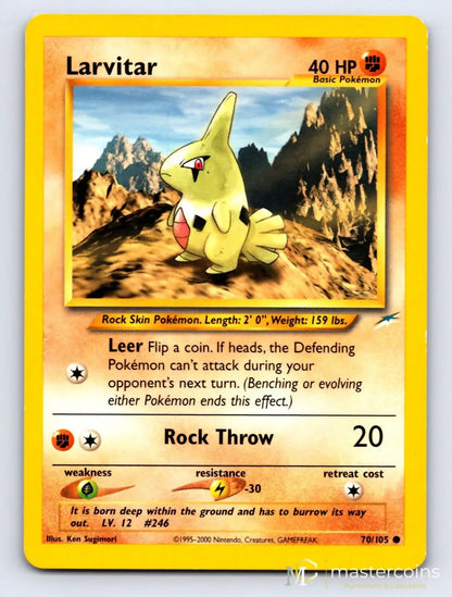 Larvitar 70/105 Neo Destiny Pokemon MP - Mastercoins