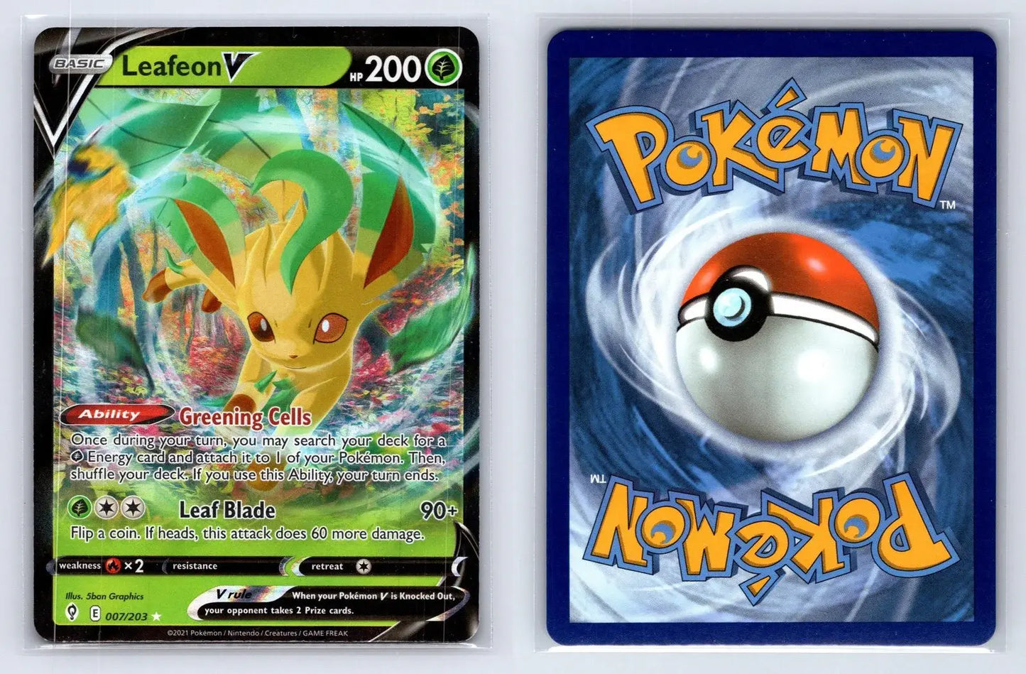 Leafeon V 007/203 Evolving Skies Pokemon NM - Mastercoins