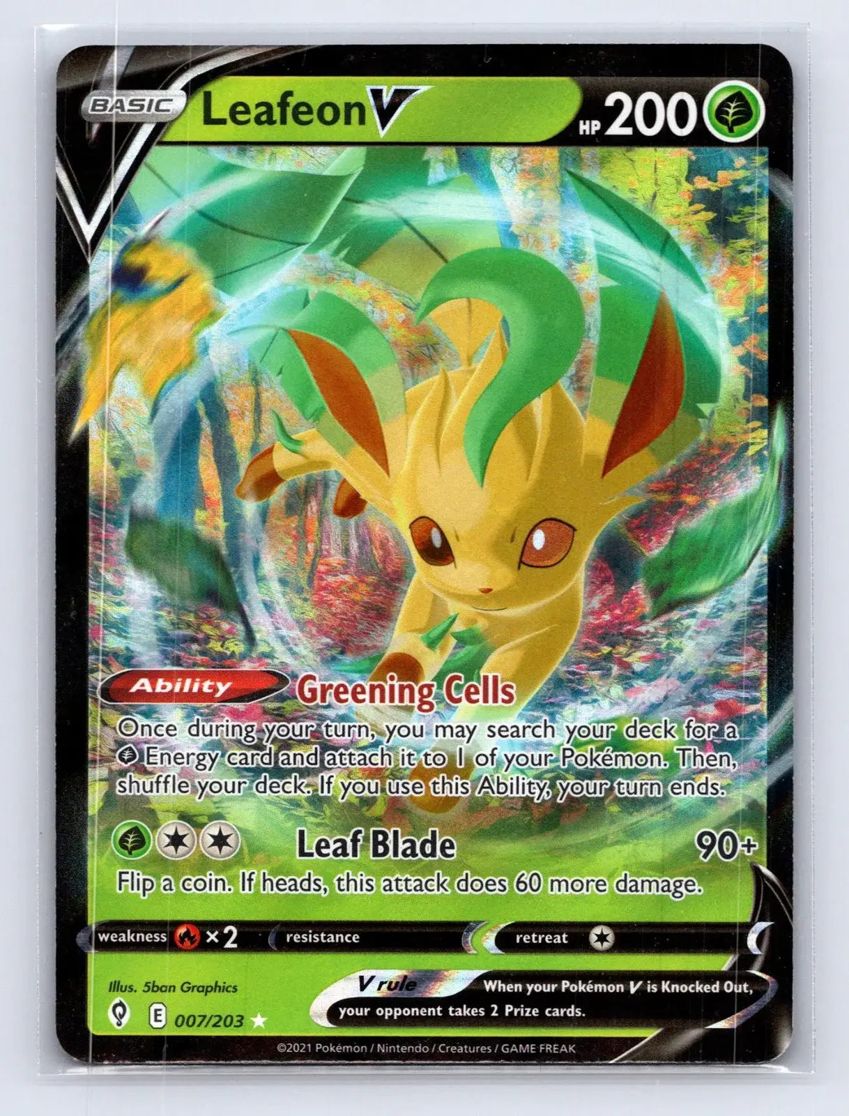 Leafeon V 007/203 Evolving Skies Pokemon NM - Mastercoins