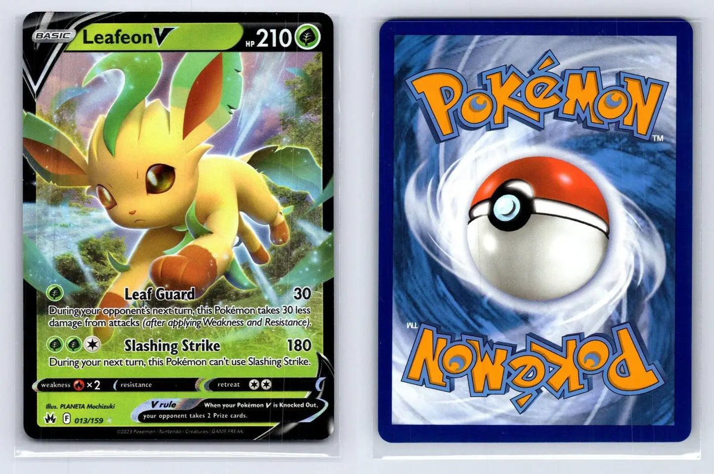 Leafeon V 013/159 Crown Zenith Pokemon NM - Mastercoins