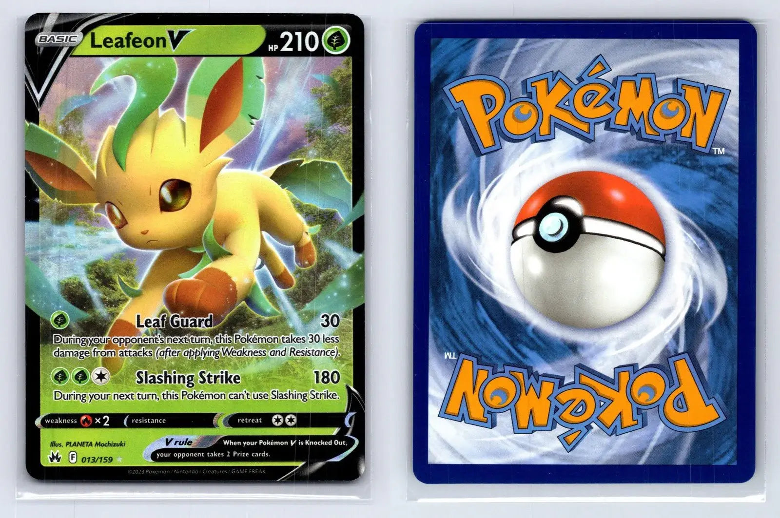 Leafeon V 013/159 Crown Zenith Pokemon NM - Mastercoins