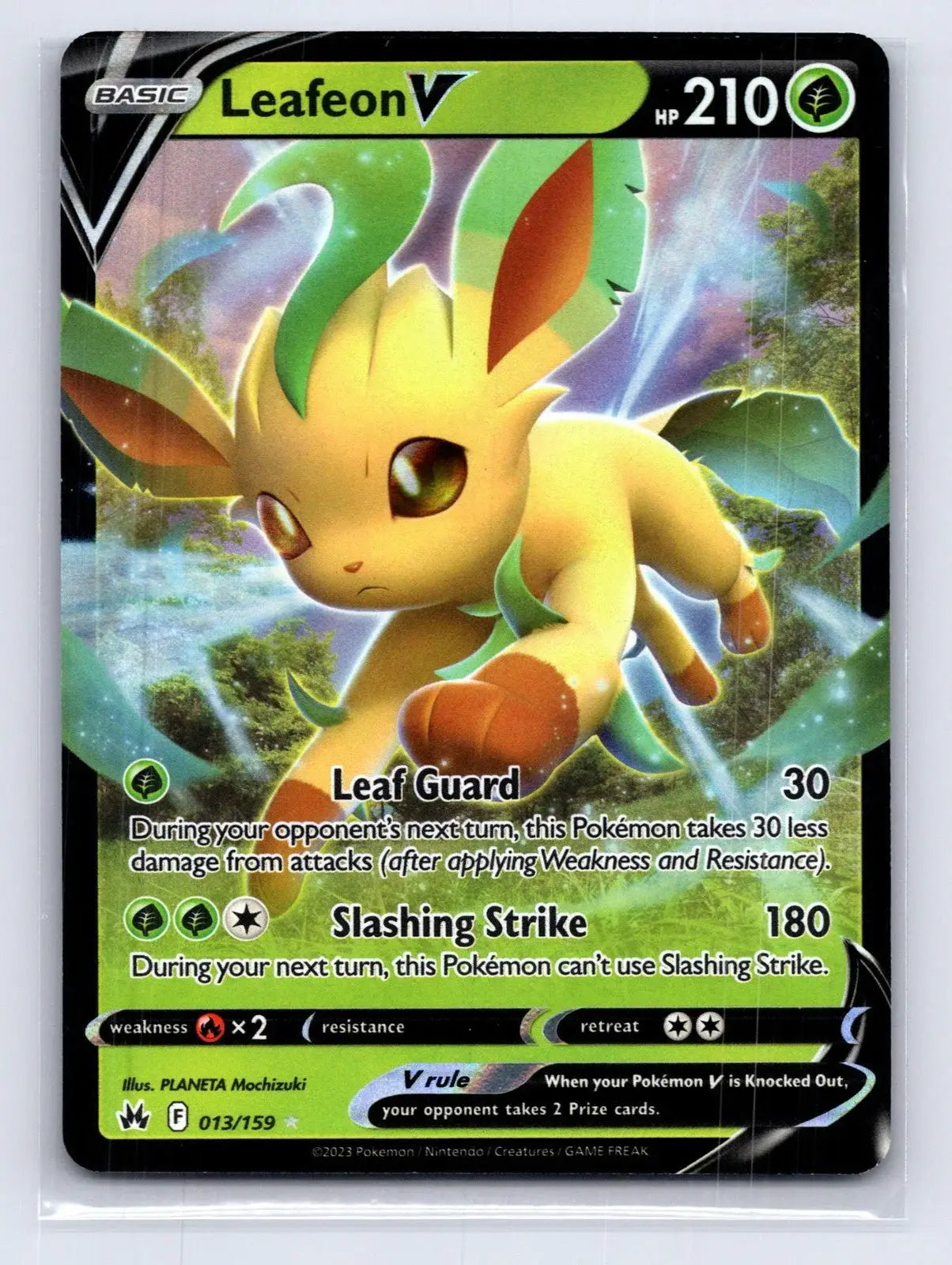 Leafeon V 013/159 Crown Zenith Pokemon NM - Mastercoins