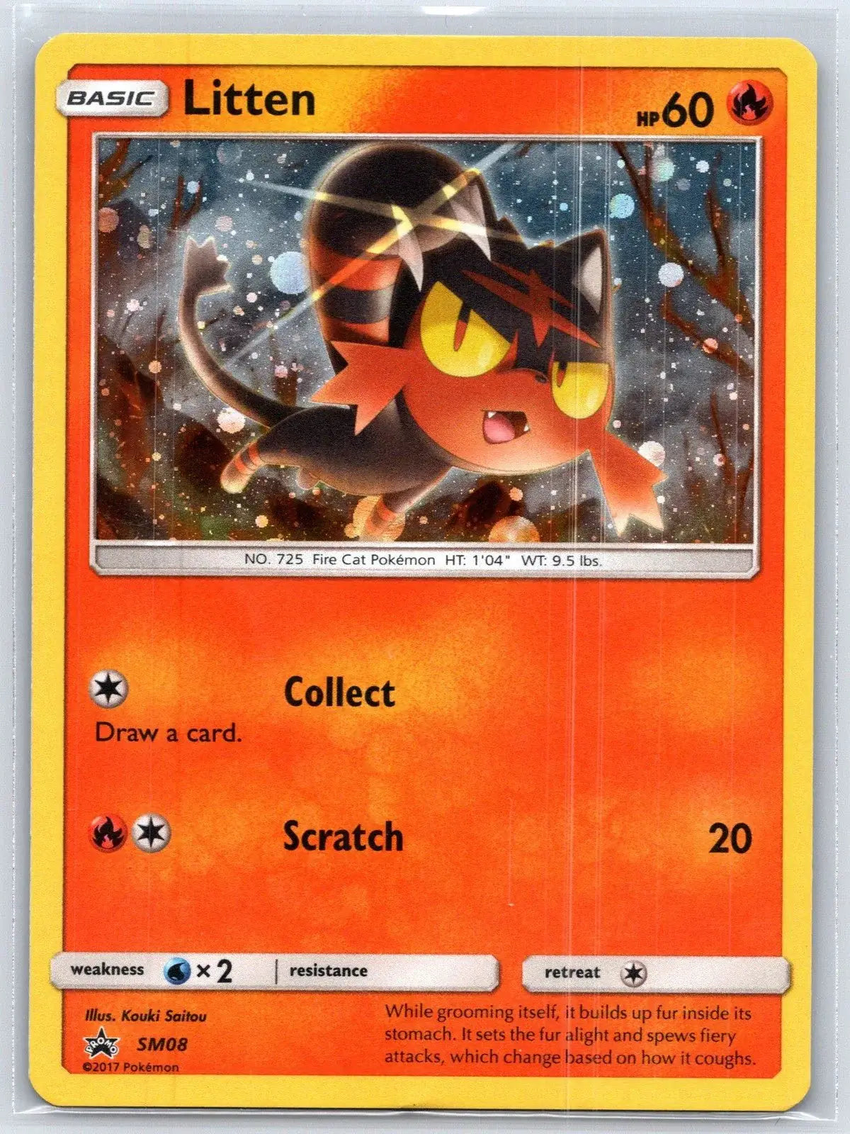 Litten SM08 SM Black Star Promos Pokemon NM - Mastercoins