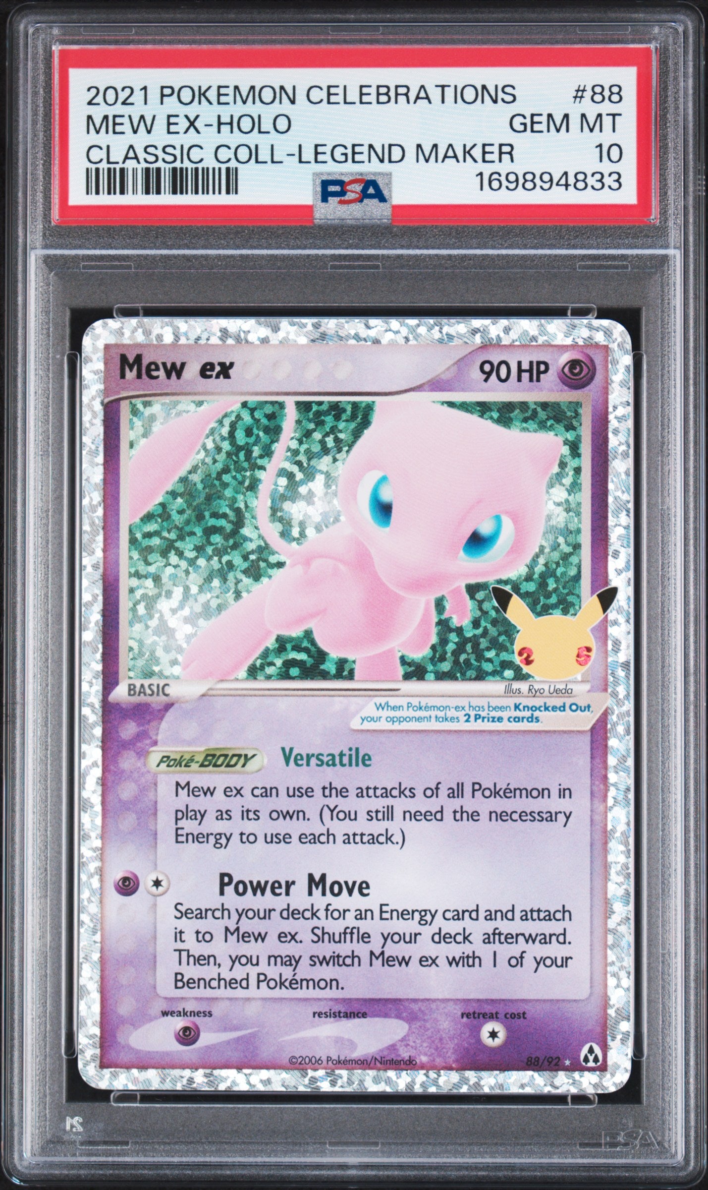🎰👀 MEW EX HOLO 88 CELEBRATIONS CLASSIC COLLECTION PSA 10