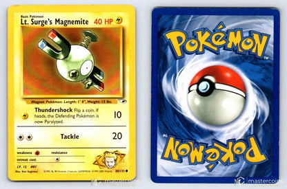 Lt. Surge's Magnemite 80/132 Gym Heroes Pokemon MP - Mastercoins
