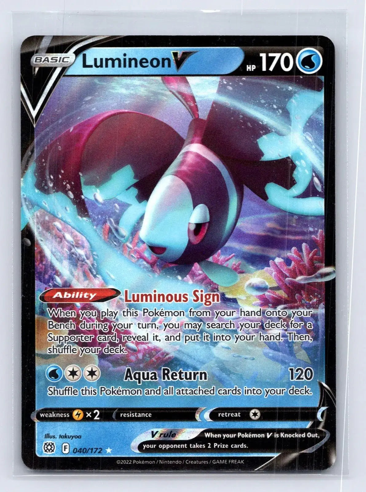 Lumineon V 040/172 Brilliant Stars Pokemon NM - Mastercoins
