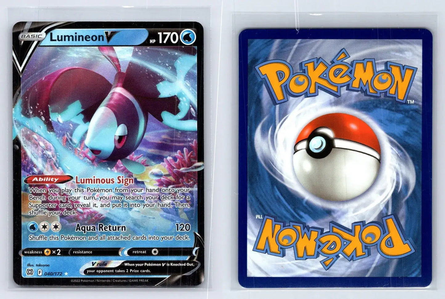 Lumineon V 040/172 Brilliant Stars Pokemon NM - Mastercoins