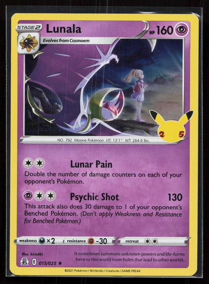 LUNALA 015/025 CELEBRATIONS NM - Mastercoins