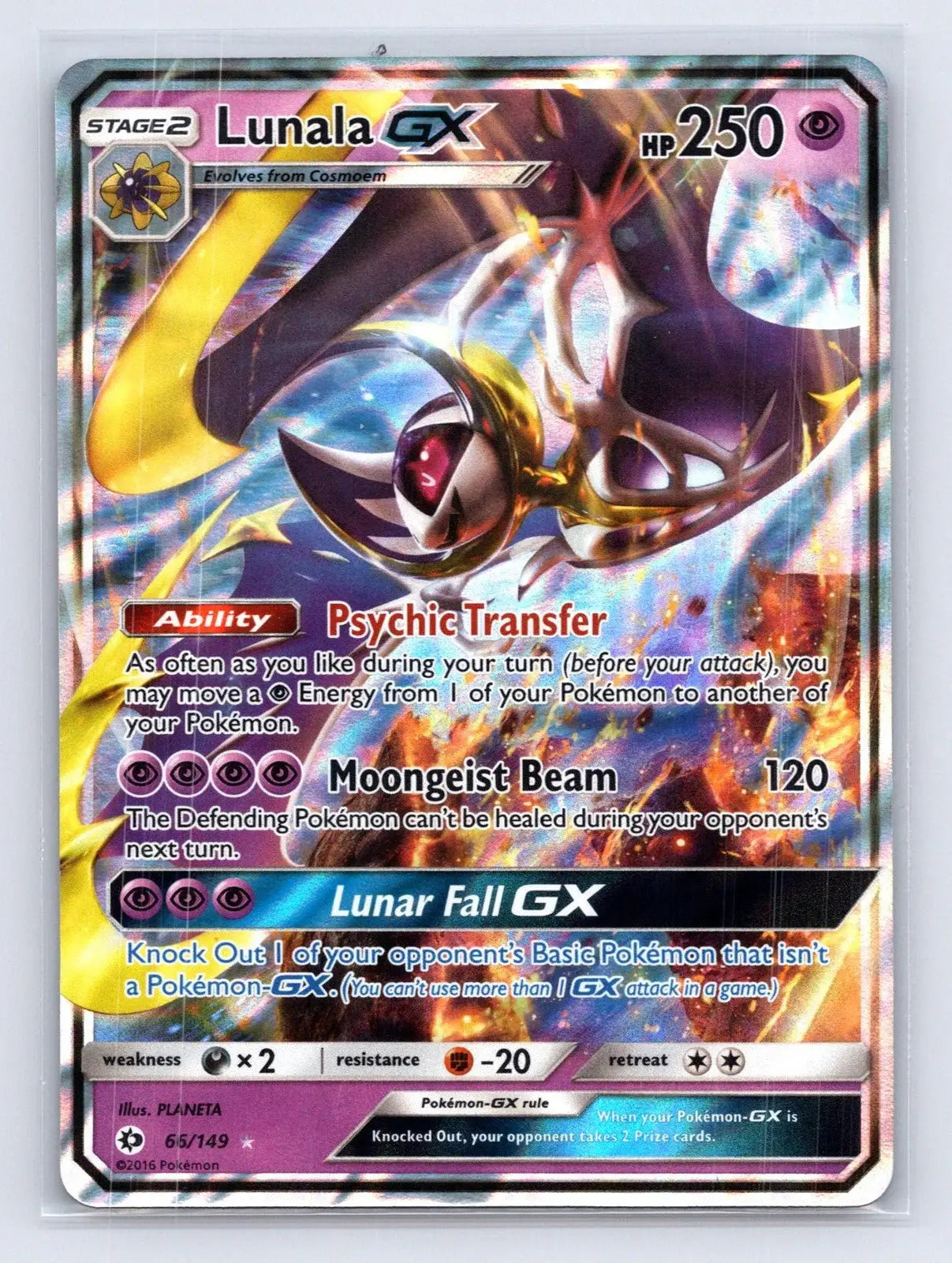 Lunala GX 66/149 Sun & Moon Pokemon NM - Mastercoins
