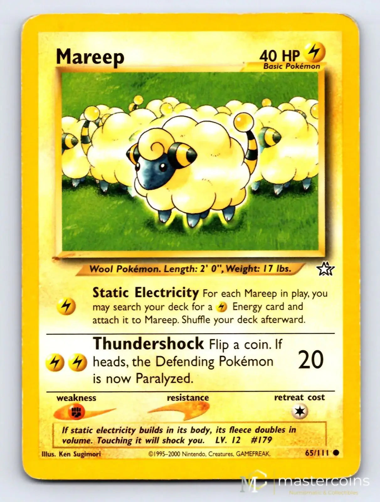 Mareep 65/111 Neo Genesis Pokemon MP - Mastercoins