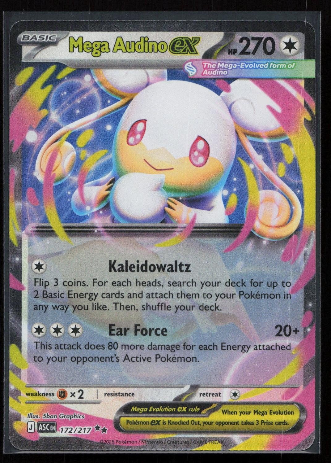 Mega Audino ex 172/217 Ascended Heroes Double Rare NM - Mastercoins