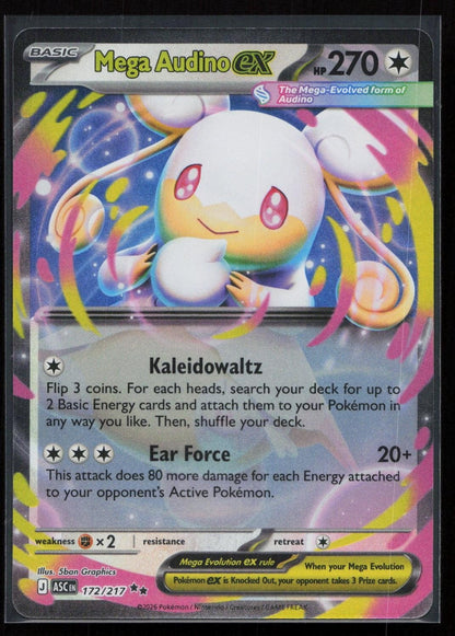 Mega Audino ex 172/217 Ascended Heroes Double Rare NM - Mastercoins
