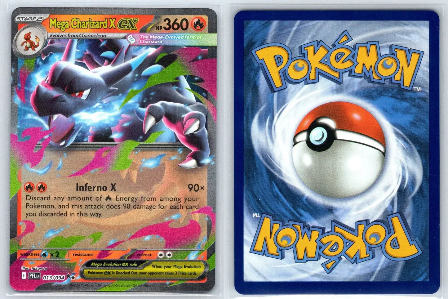 Mega Charizard X ex 013/094 Phantasmal Flames Pokemon NM - Mastercoins