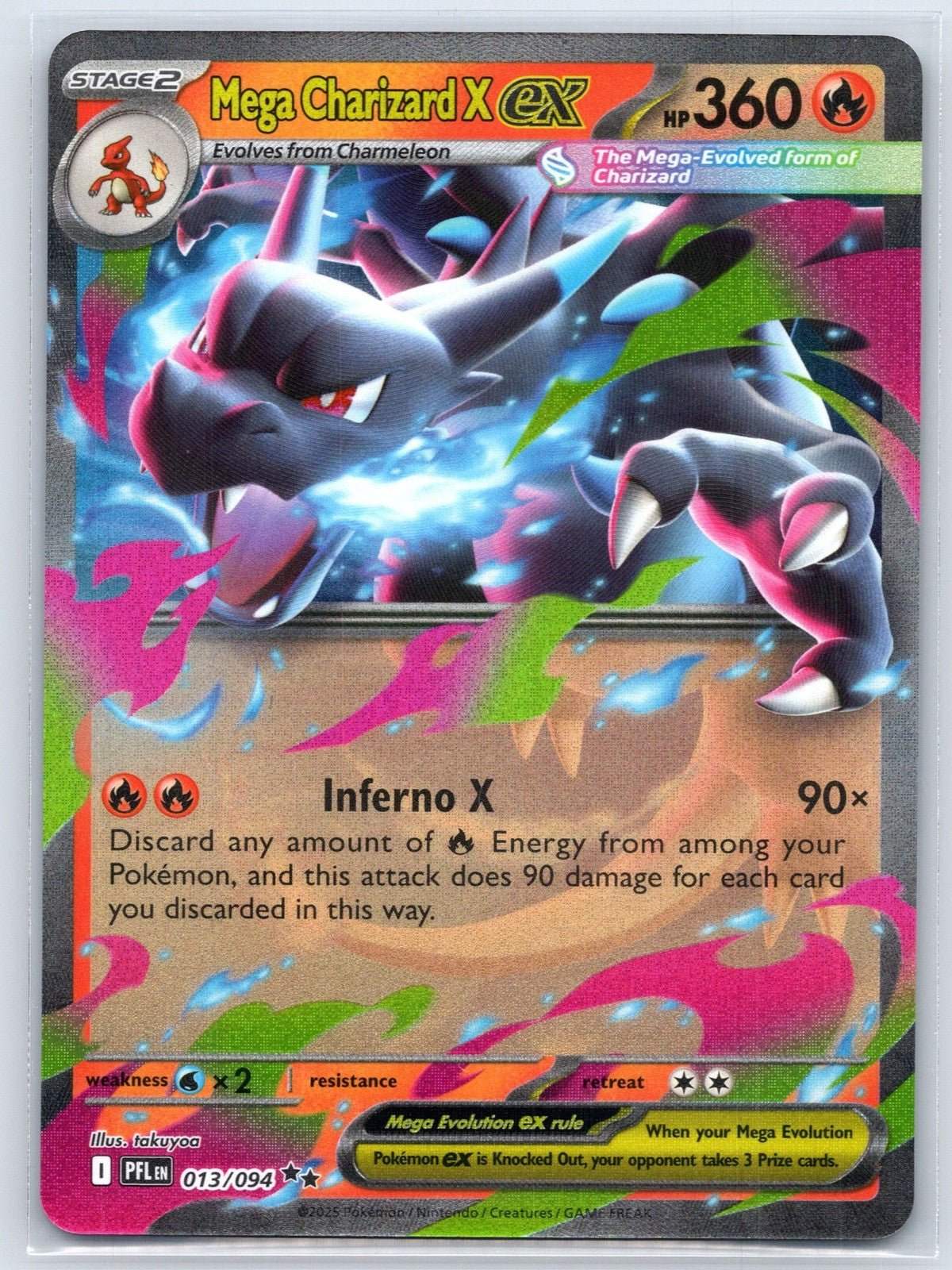 Mega Charizard X ex 013/094 Phantasmal Flames Pokemon NM - Mastercoins