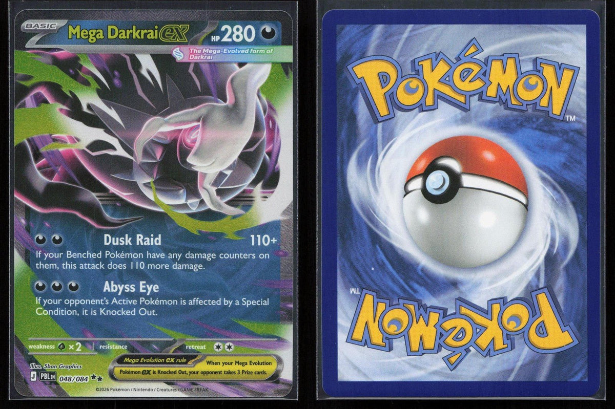 Mega Darkrai ex 048/084 Pitch Black Double Rare NM - Mastercoins