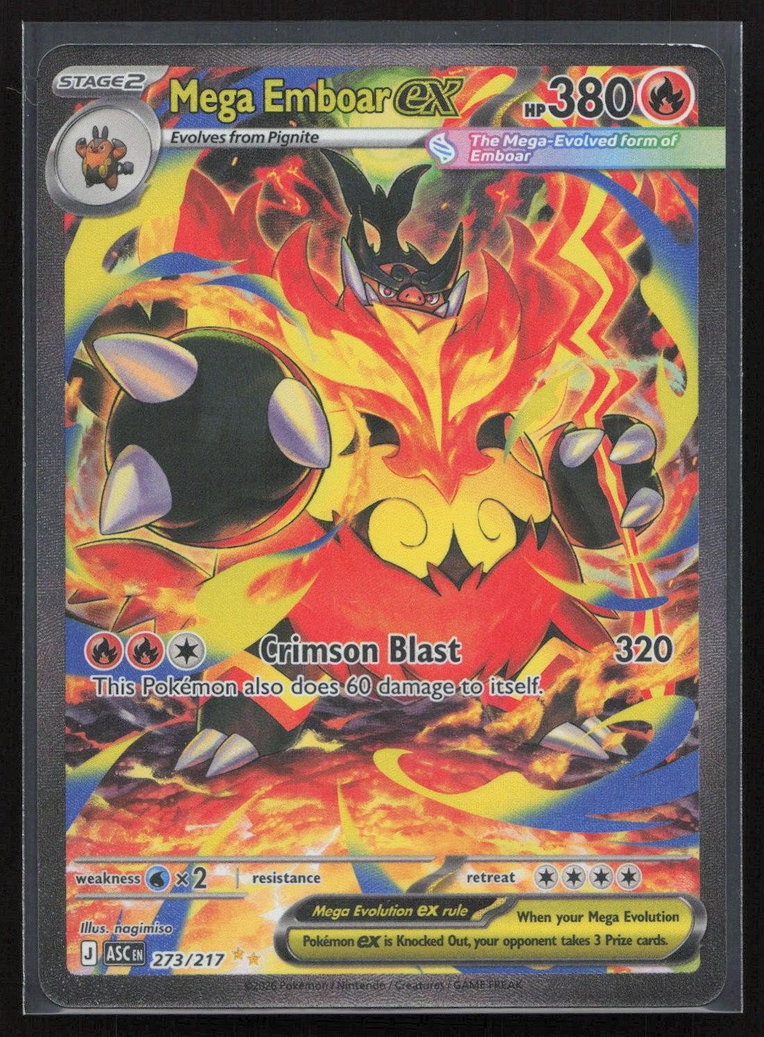 Mega Emboar ex 273/217 Ascended Heroes Special Illustration Rare NM - Mastercoins