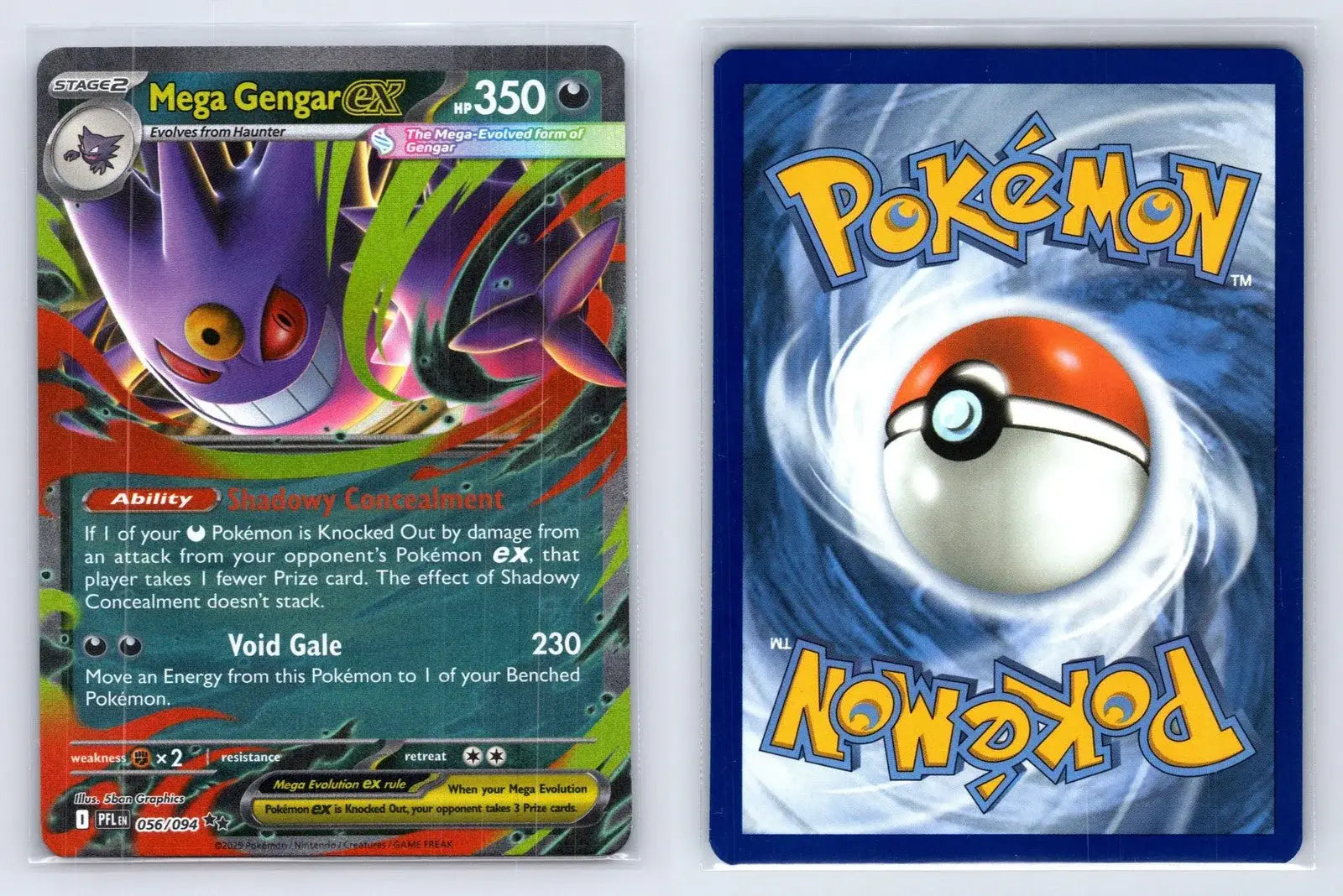 Mega Gengar ex 056/094 Phantasmal Flames Pokemon NM - Mastercoins