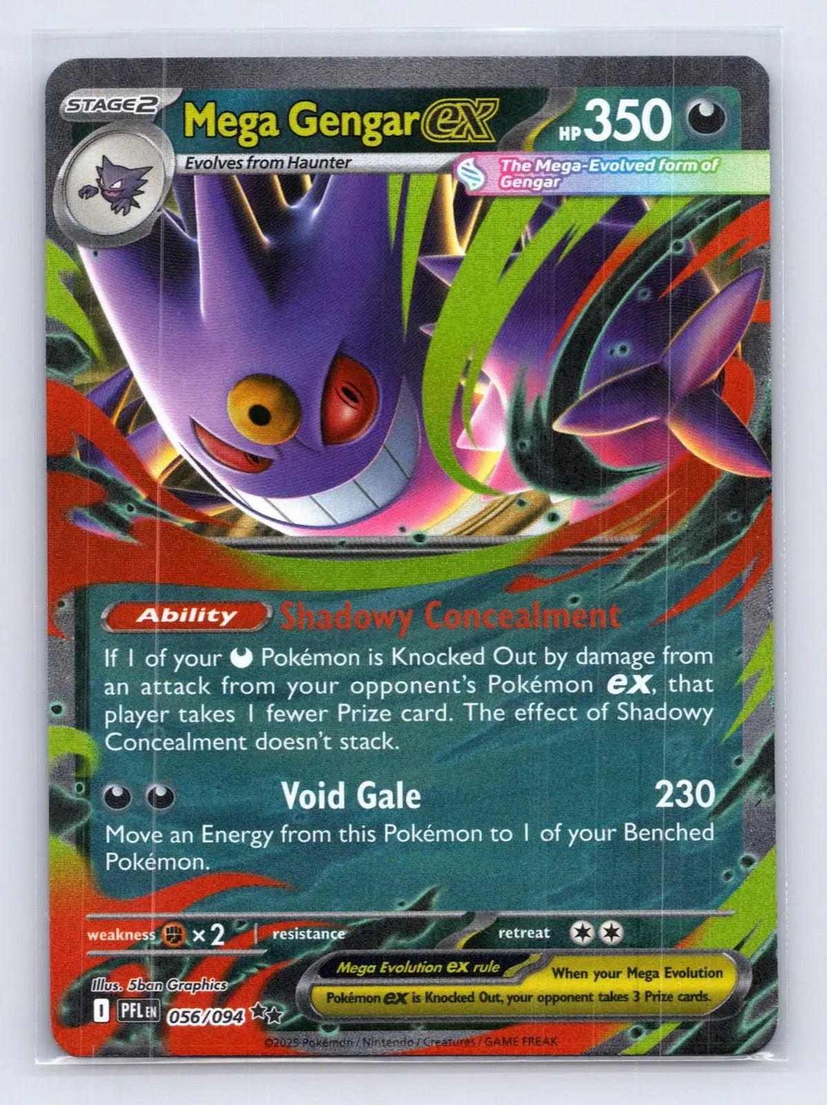 Mega Gengar ex 056/094 Phantasmal Flames Pokemon NM - Mastercoins