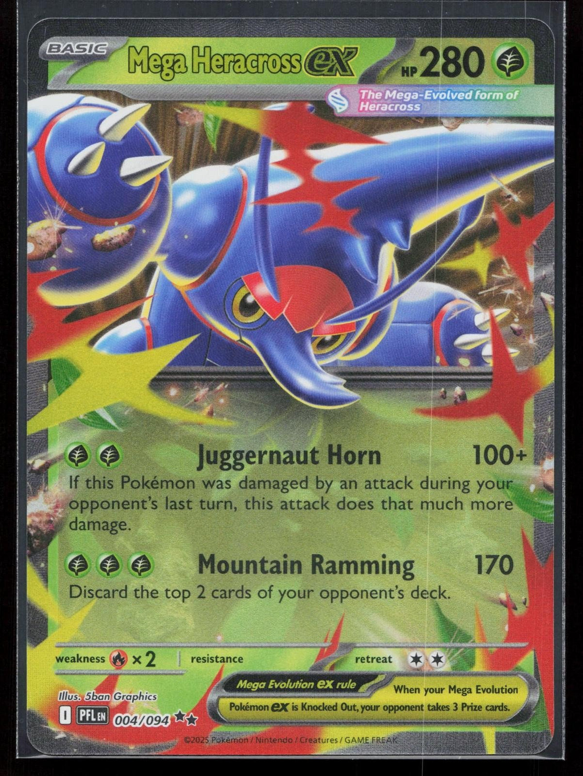 Mega Heracross ex 004/094 Phantasmal Flames NM - Mastercoins
