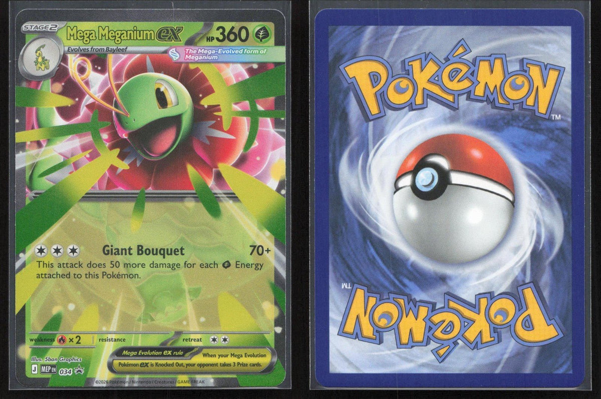 Mega Meganium ex 034 ME: Mega Evolution Promo NM - Mastercoins