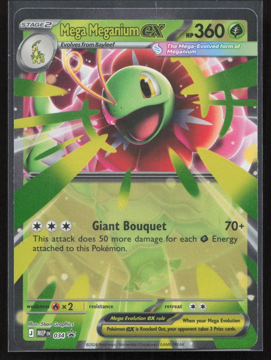 Mega Meganium ex 034 ME: Mega Evolution Promo NM - Mastercoins