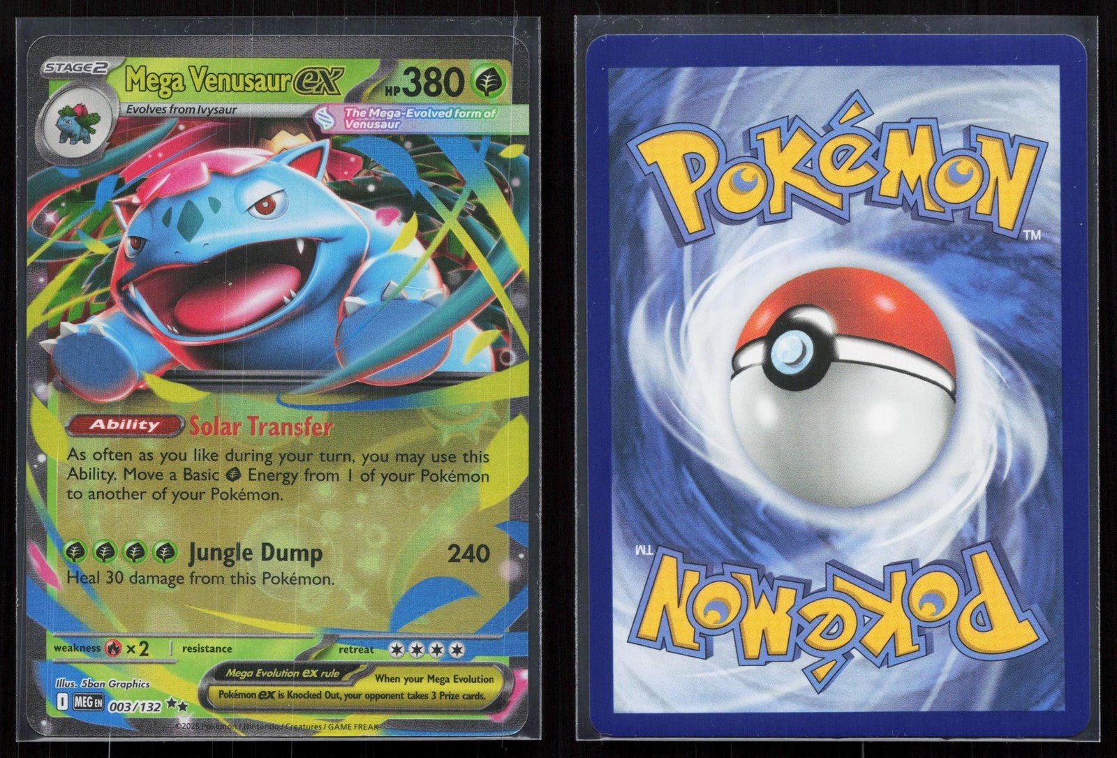 MEGA VENUSAUR EX 003/132 MEGA EVOLUTION NM - Mastercoins