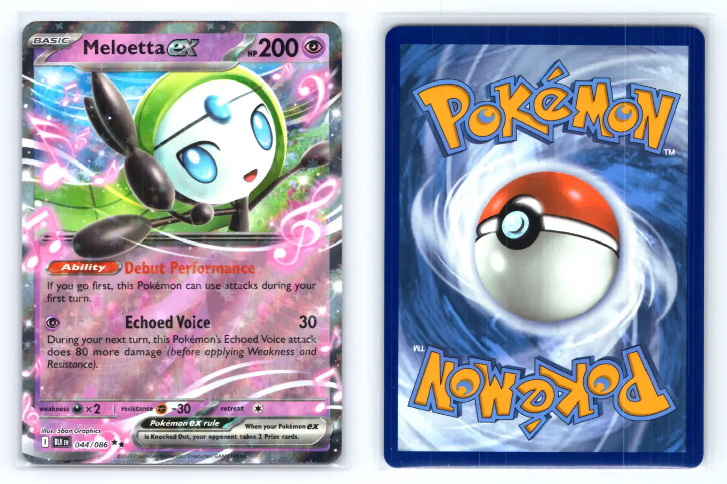 Meloetta ex - 044/086 Black Bolt Ultra Rare - Mastercoins