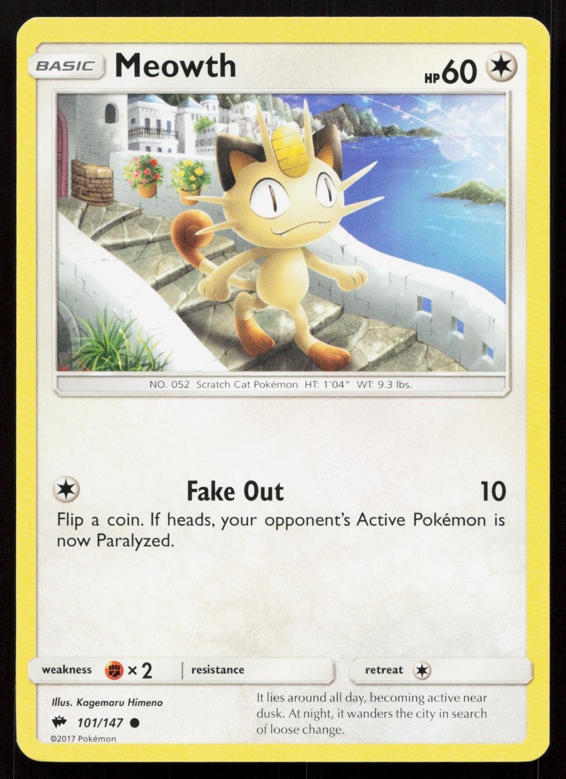 MEOWTH 101/147 BURNING SHADOWS NM - Mastercoins