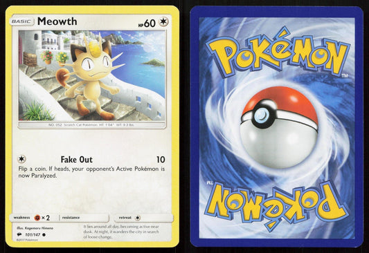 MEOWTH 101/147 BURNING SHADOWS NM - Mastercoins