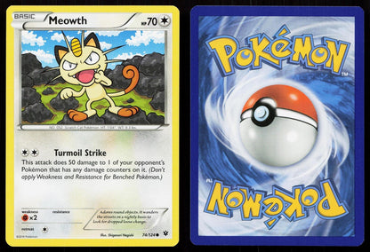 MEOWTH 74/124 FATES COLLIDE NM - Mastercoins