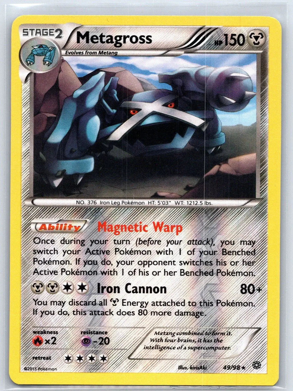 Metagross Reverse Holo 49/98 Ancient Origins Pokemon NM - Mastercoins